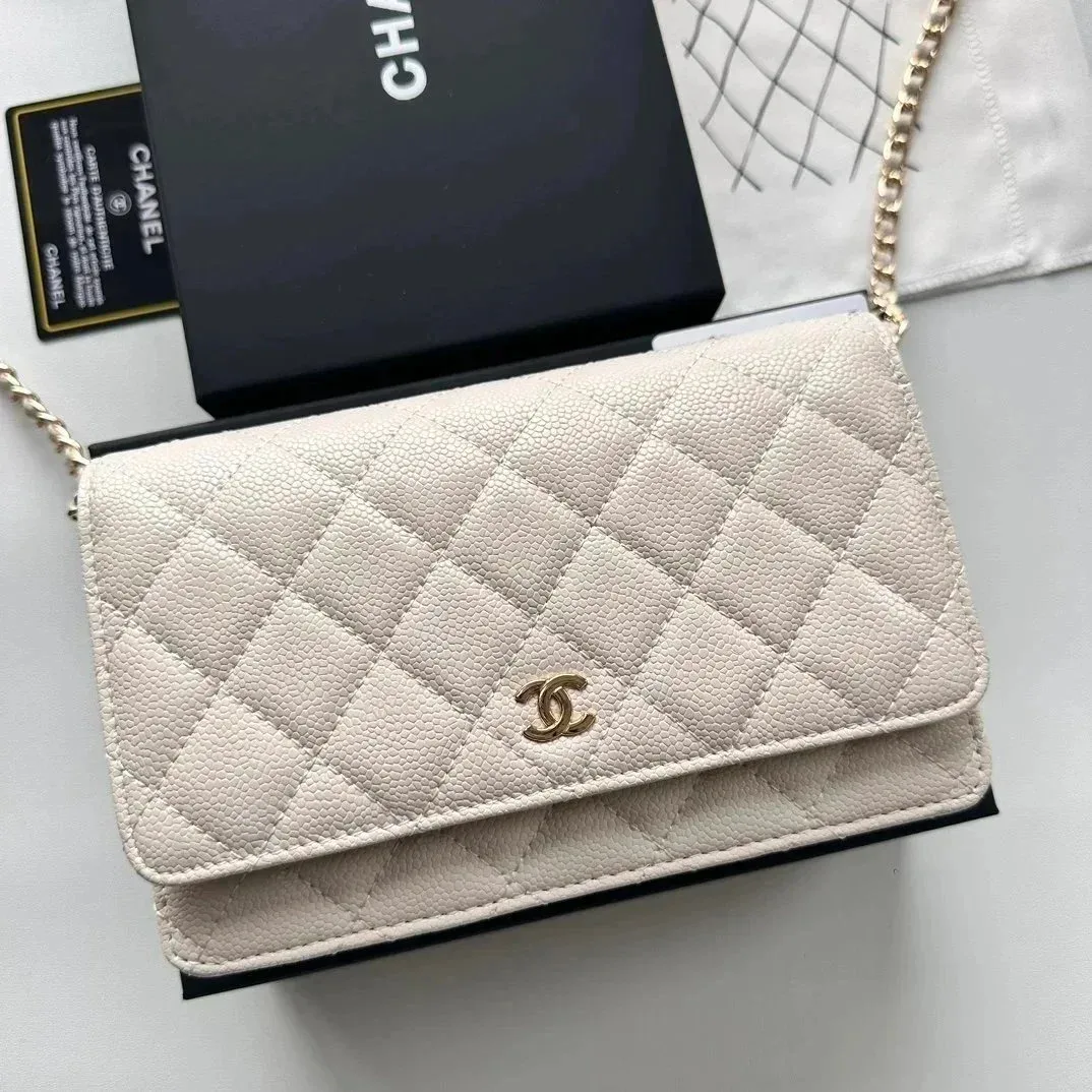 Chanel Chanel Classic Flap Wallet on Chain Beige Beige