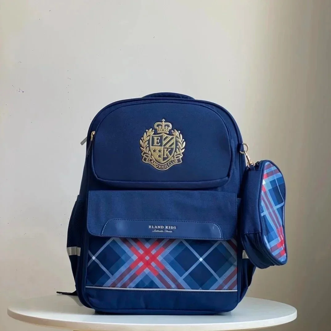 Other Eland Kids Club Navy Blue Plaid Backpack Navy - 1