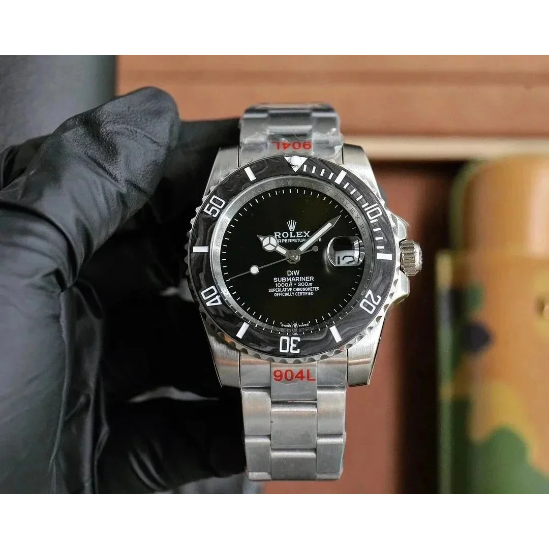 Rolex Rolex Submariner Black Dial Stainless Steel Watch Black - 1