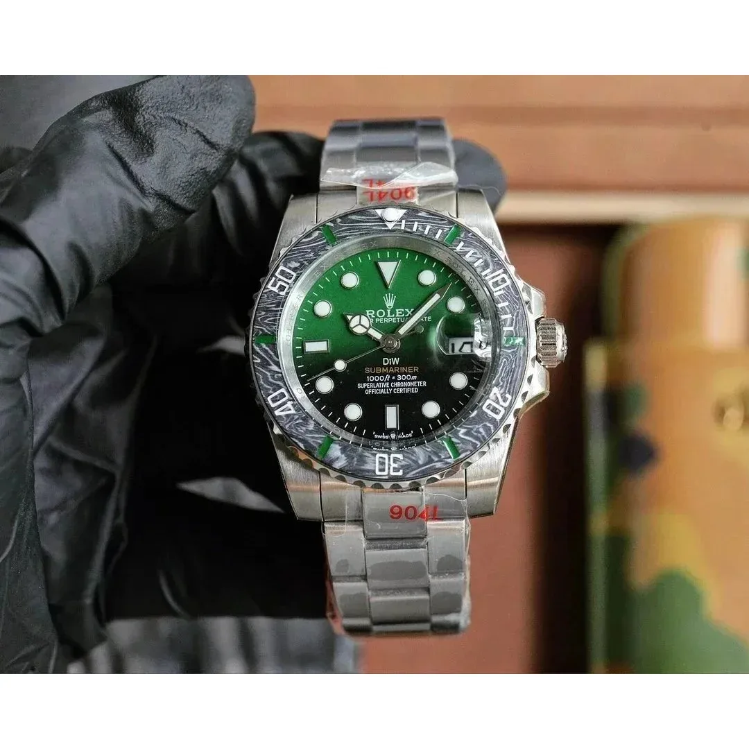 Rolex Rolex Submariner Green Dial Stainless Steel Watch Green - 1
