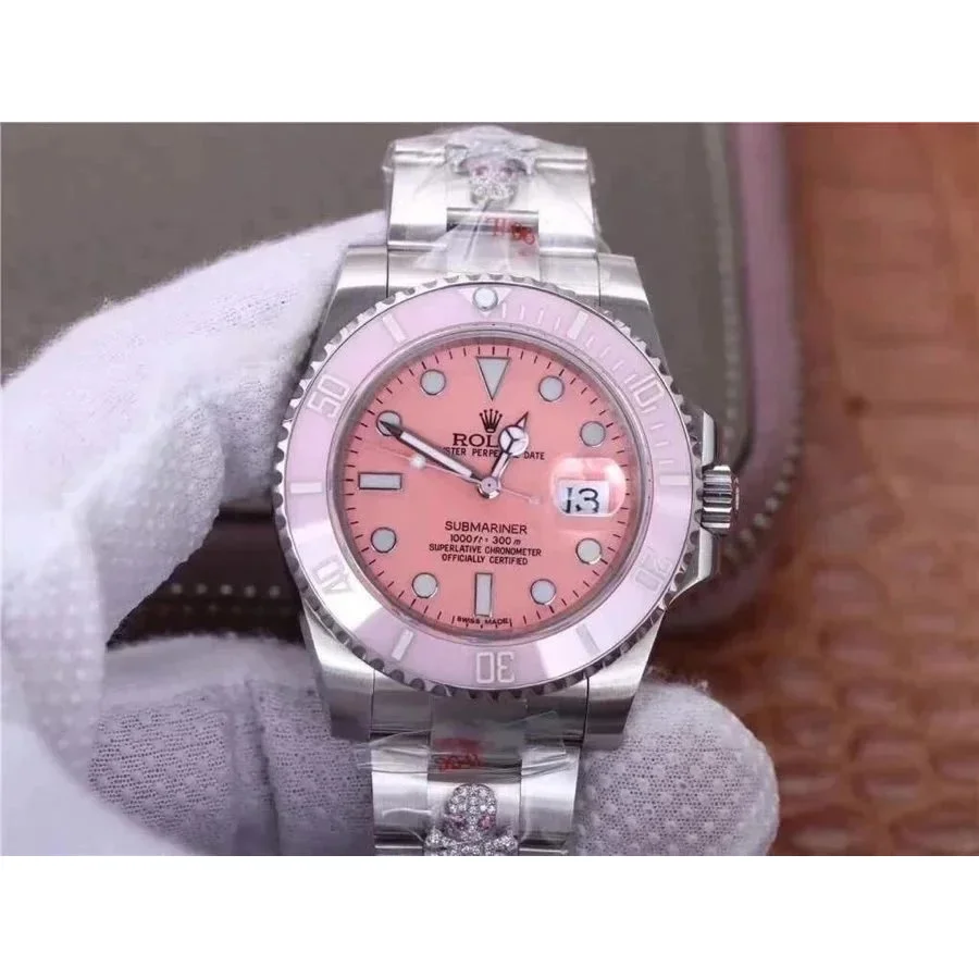 Rolex Rolex Submariner Pink Dial Stainless Steel Watch Pink - 1