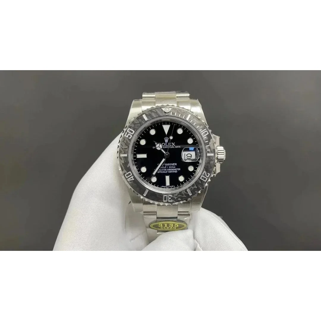 Rolex Rolex Submariner Black Dial Stainless Steel Watch Black - 1