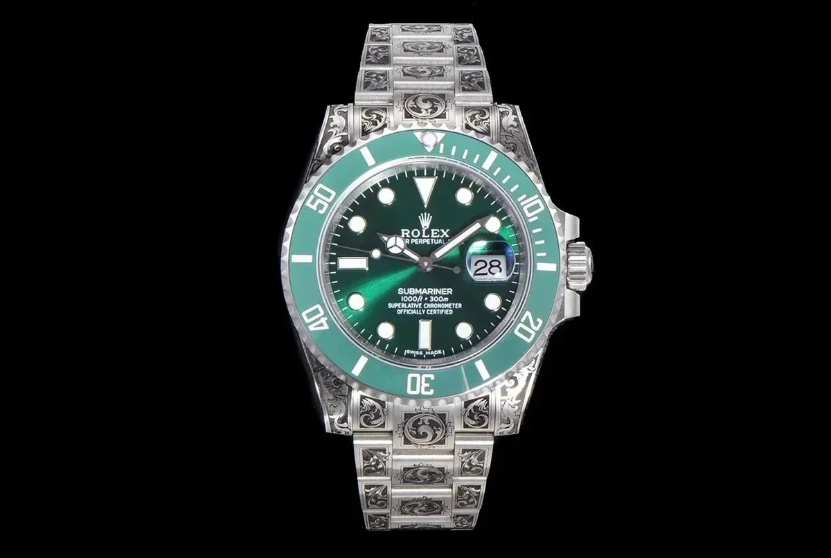 Rolex Rolex Submariner Green Dial Stainless Steel Watch Green - 1