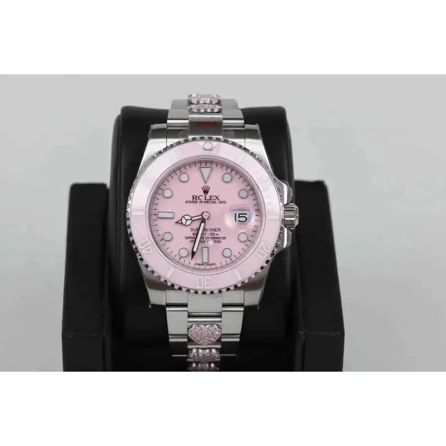 Rolex Rolex Submariner Pink Dial Stainless Steel Watch Pink - 1