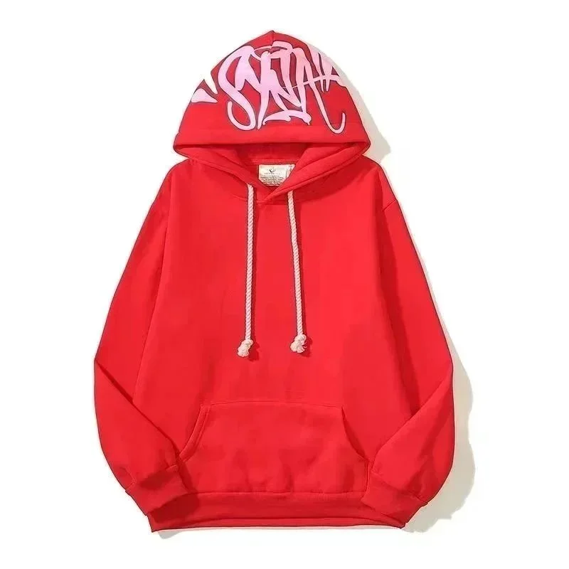 Other Red Graffiti Print Hoodie Sweatshirt Red - 1