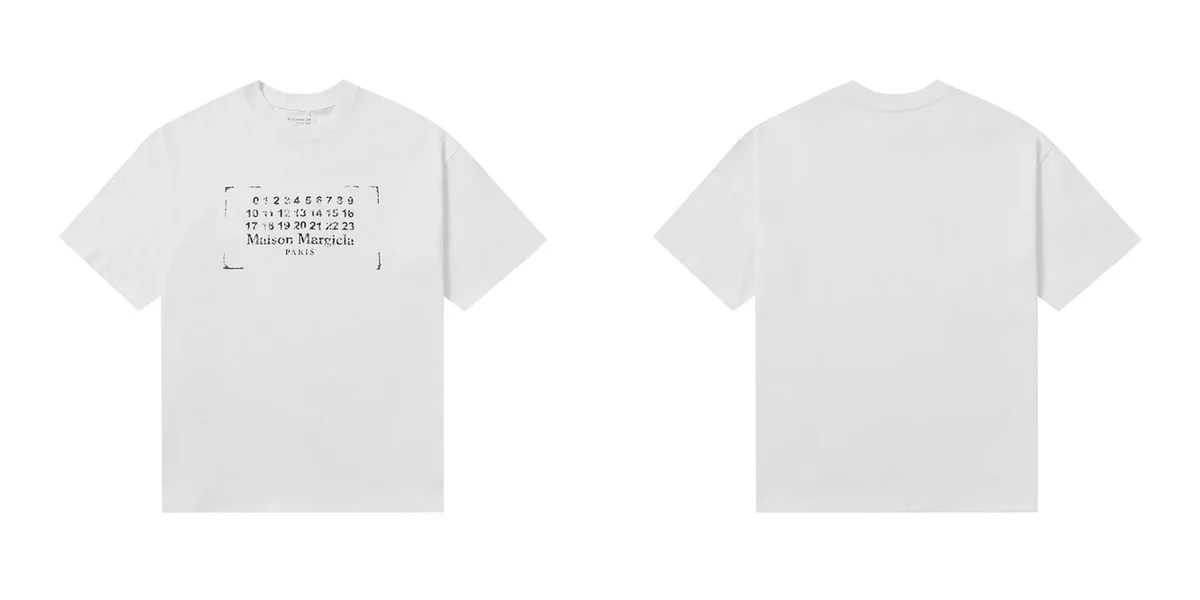 Maison Margiela Maison Margiela White Numeric Print T-Shirt White - 1
