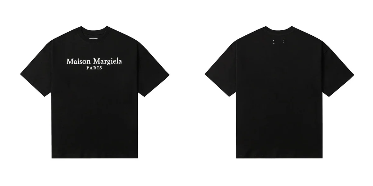 Maison Margiela Maison Margiela PARIS Black Logo T-Shirt Black - 1