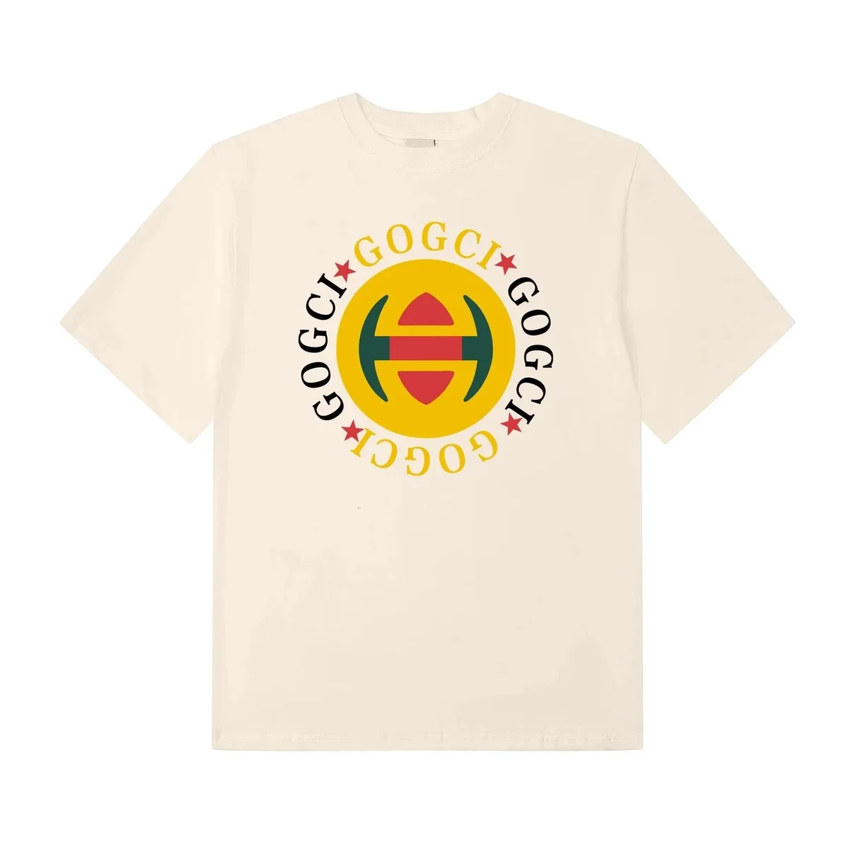 Gucci Gucci GOGCI Circular Logo T-Shirt Cream Cream - 1