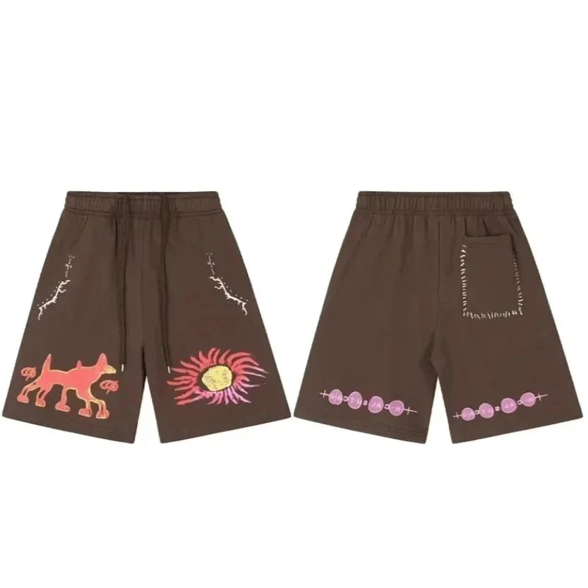 Other Coffee Brown T206 Printed Shorts Brown - 1