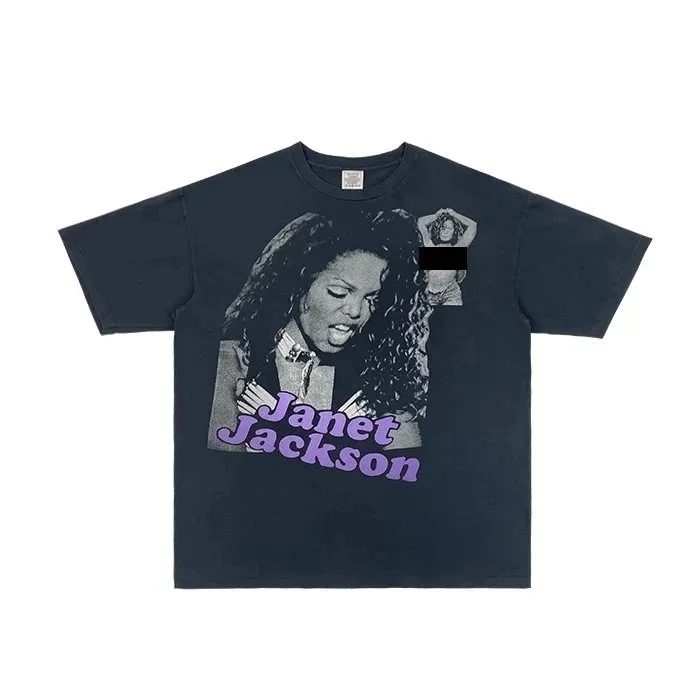 Other Janet Jackson Vintage Black T-Shirt Black - 1