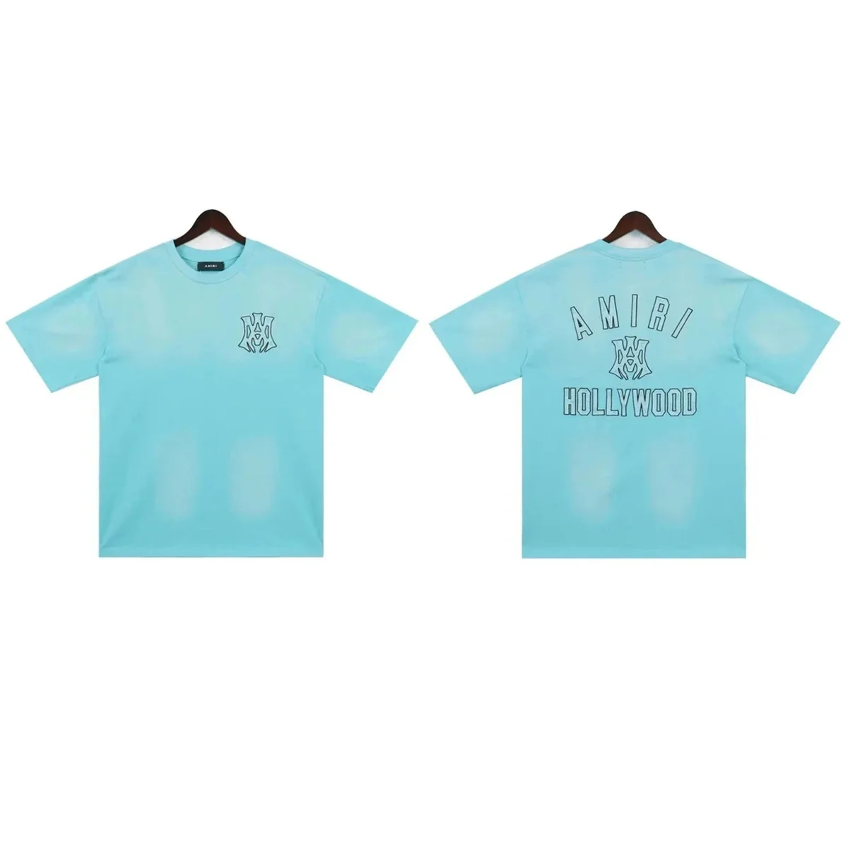 Amiri Amiri Hollywood Light Blue T-Shirt Blue - 1