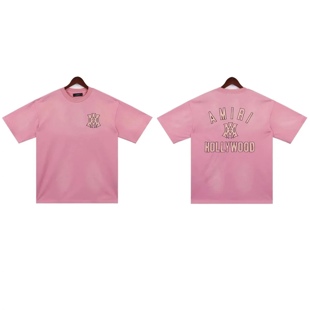 Amiri Amiri Hollywood Pink T-Shirt Pink - 1