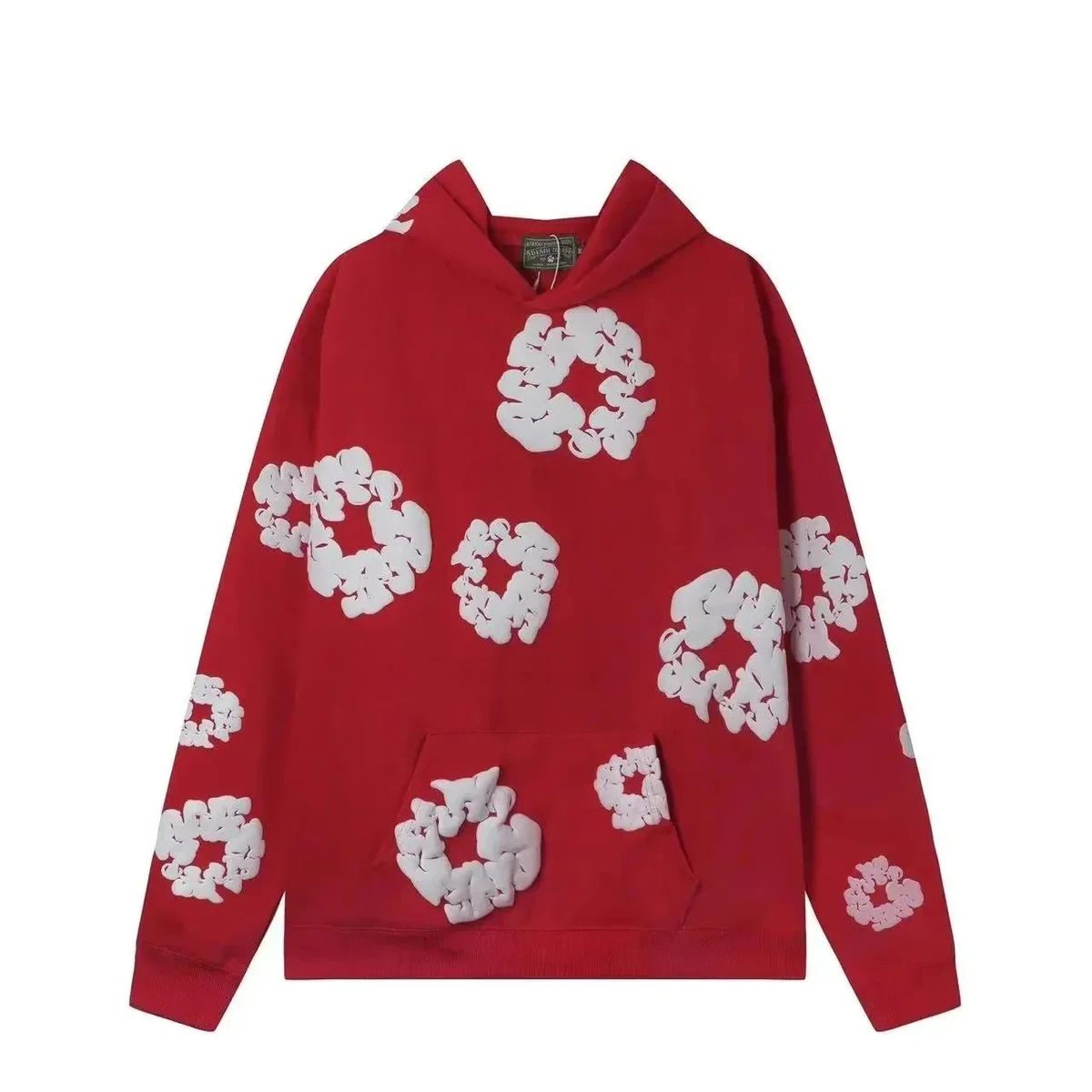 A Bathing Ape A Bathing Ape BAPE STA Red with White Cloud Print Hoodie Red - 1