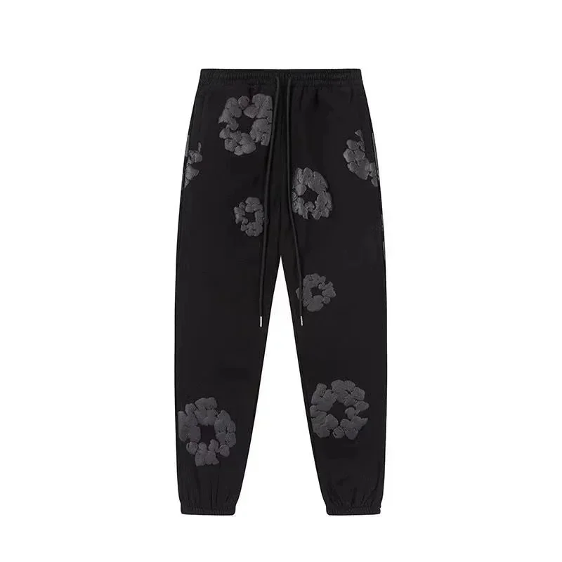 Other Black Floral Print Sweatpants Black - 1
