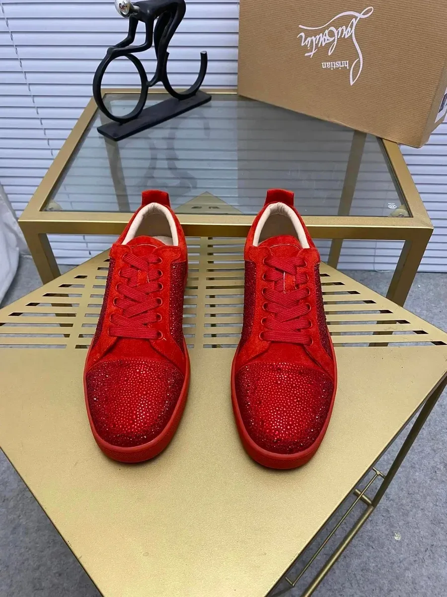Christian Louboutin Christian Louboutin Runners Red Crystal Sneakers Red - 1