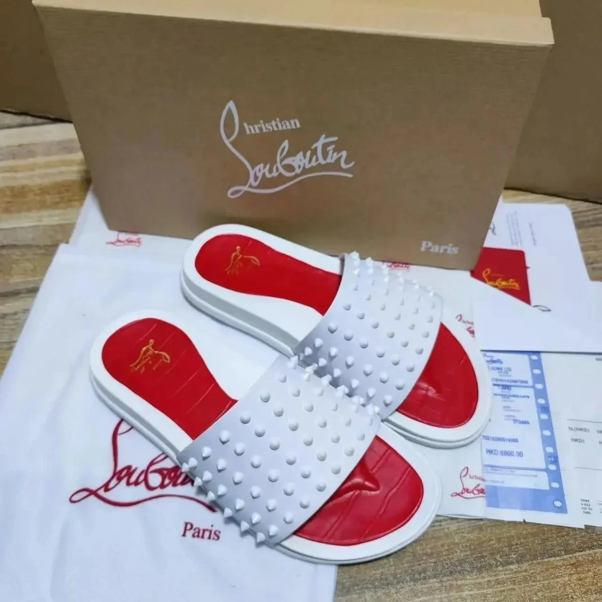 Christian Louboutin Christian Louboutin Pigalle White & Red Sandals White - 1