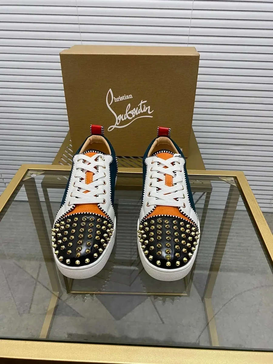 Christian Louboutin Christian Louboutin Louis Spiked Sneakers Navy/White Navy - 1