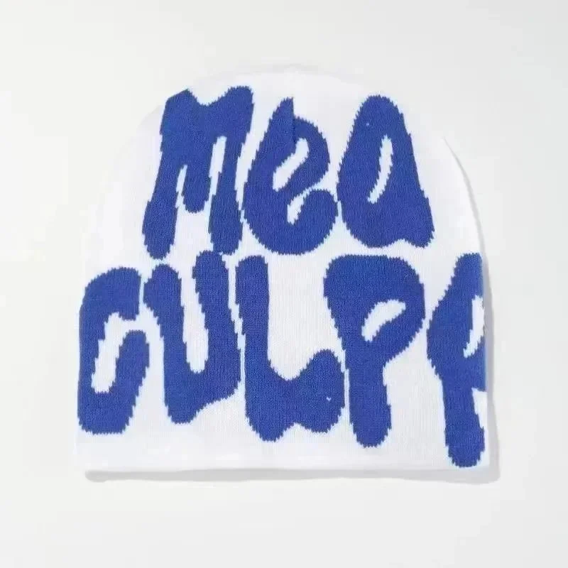 Other Mea Culpa Beanie White/Blue Headwear White - 1