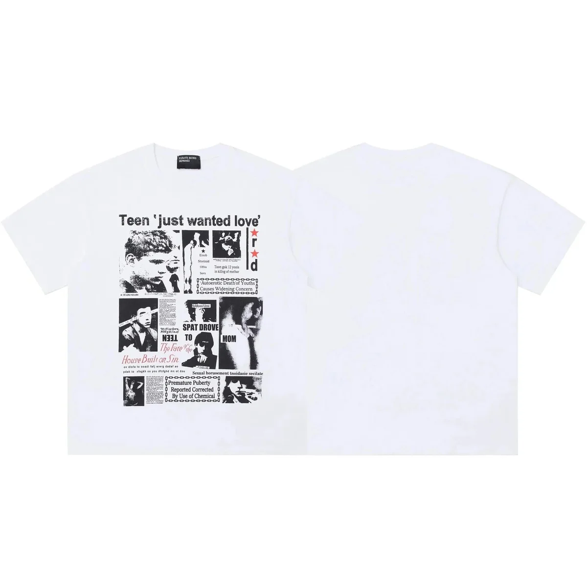 Other White 'Teen Just Wanted Love' Graphic T-Shirt White - 1