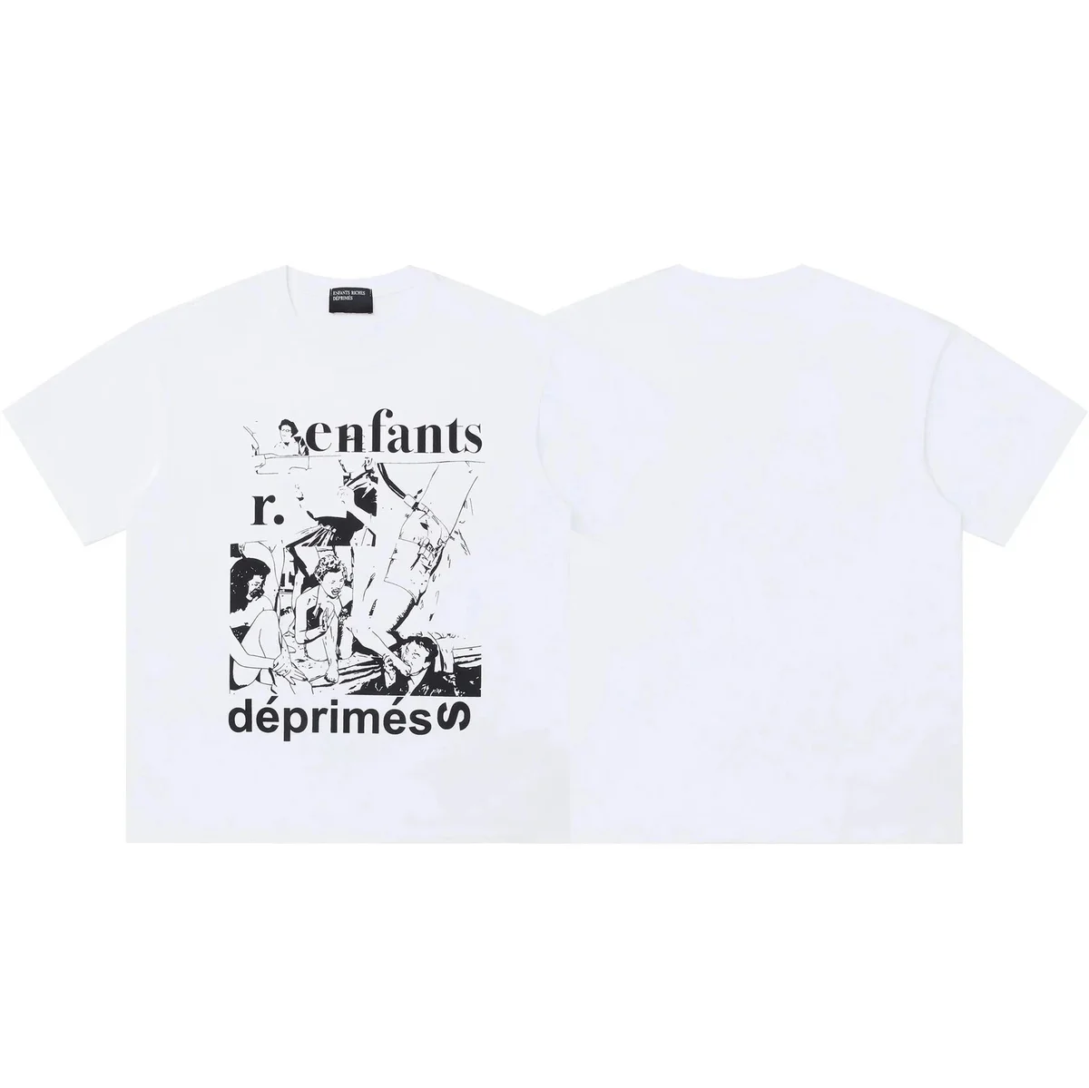 Other Unisex White Enfants Déprimés T-Shirt White - 1