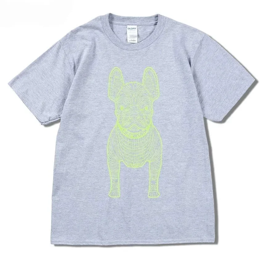 Other Gildan Grey Yellow French Bulldog T-Shirt Grey - 1