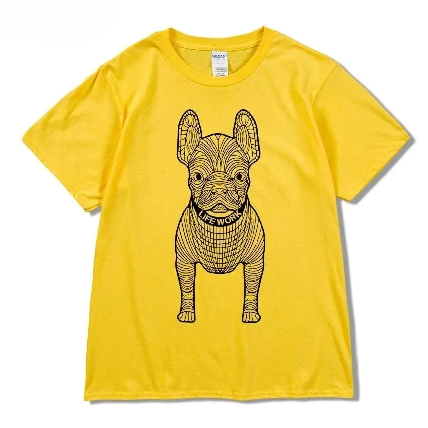 Other Yellow Life Work French Bulldog T-Shirt Yellow - 1