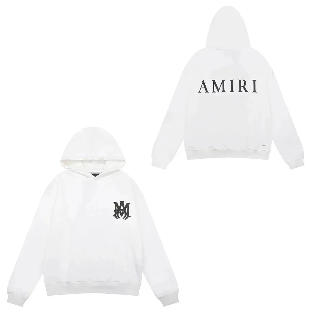 Amiri Amiri White AM Logo Hoodie White - 1