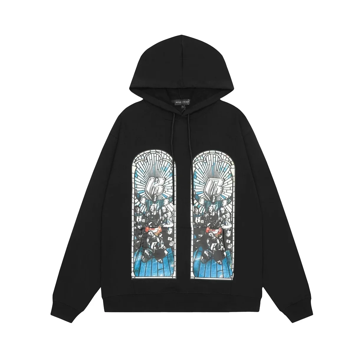 Other Black Stained Glass Hoodie Sweatshirt Black - 1