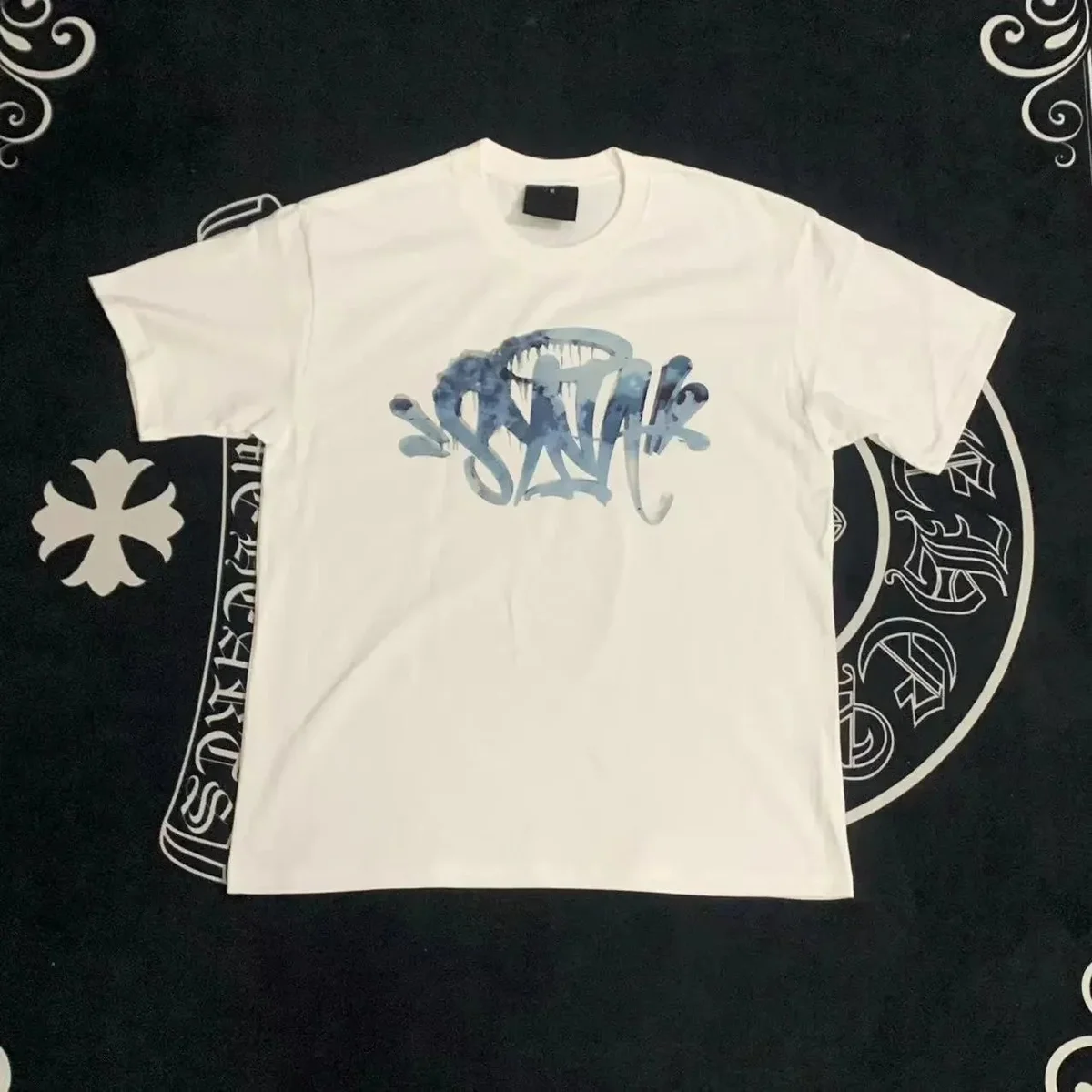 Chrome Hearts Chrome Hearts White Graffiti Print T-Shirt White - 1