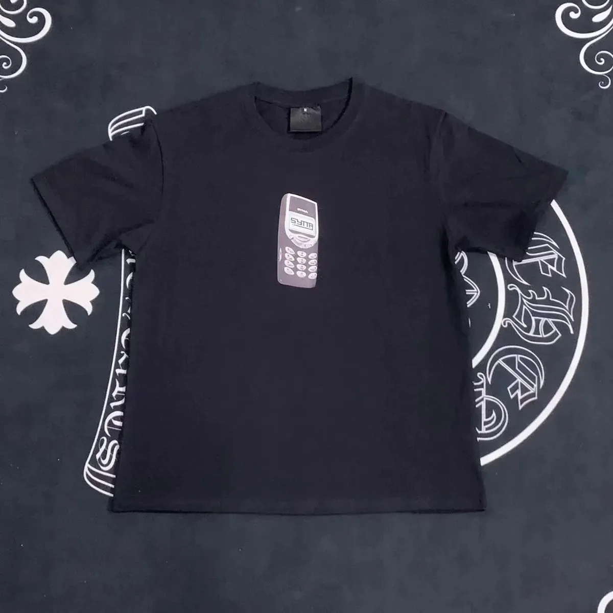 Chrome Hearts Chrome Hearts Cell Phone Graphic T-Shirt Black Black - 1