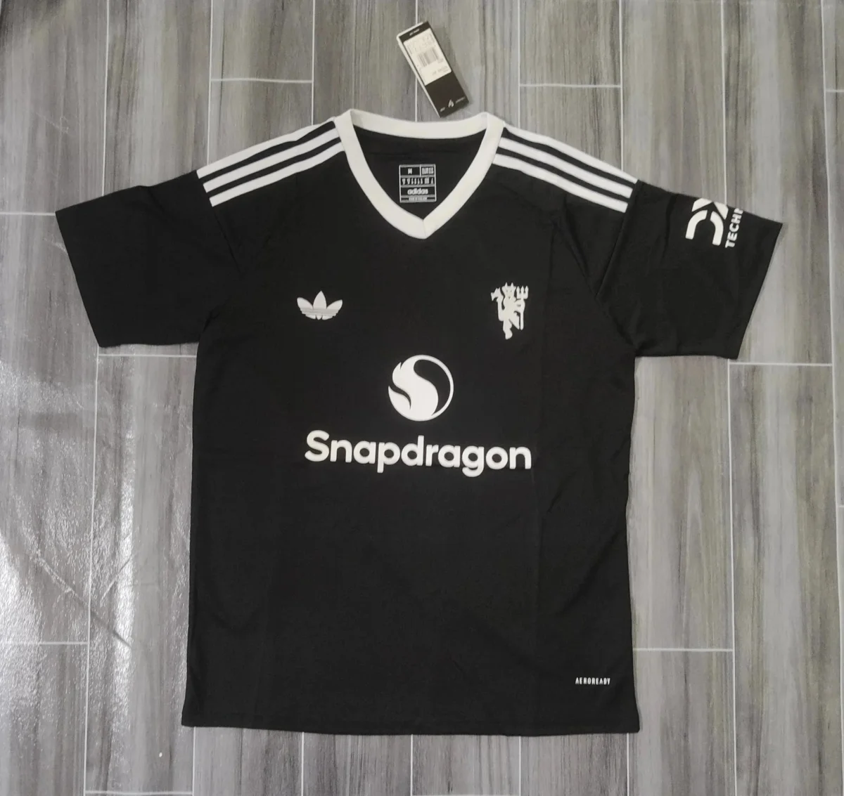 Adidas Adidas Manchester United Black Away Jersey Black - 1