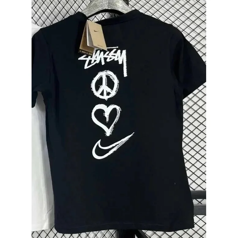 Stussy Stussy x Nike Peace Heart Logo T-Shirt Black Black - 1