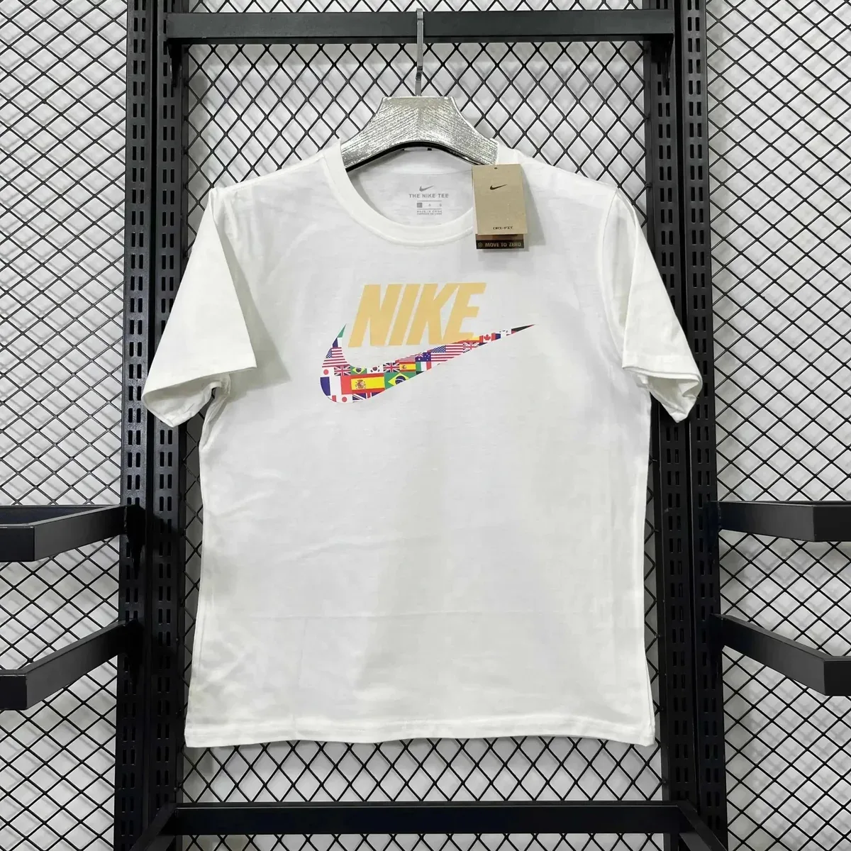 Nike Nike International Flag Swoosh T-Shirt White White - 1