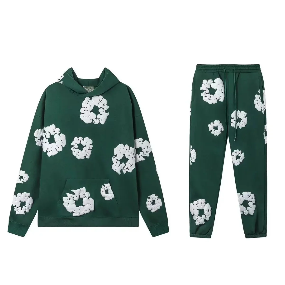 Other Green Floral Print Tracksuit Set Green - 1