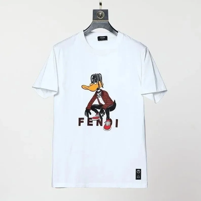 Fendi Fendi Duck Print White T-Shirt White - 1