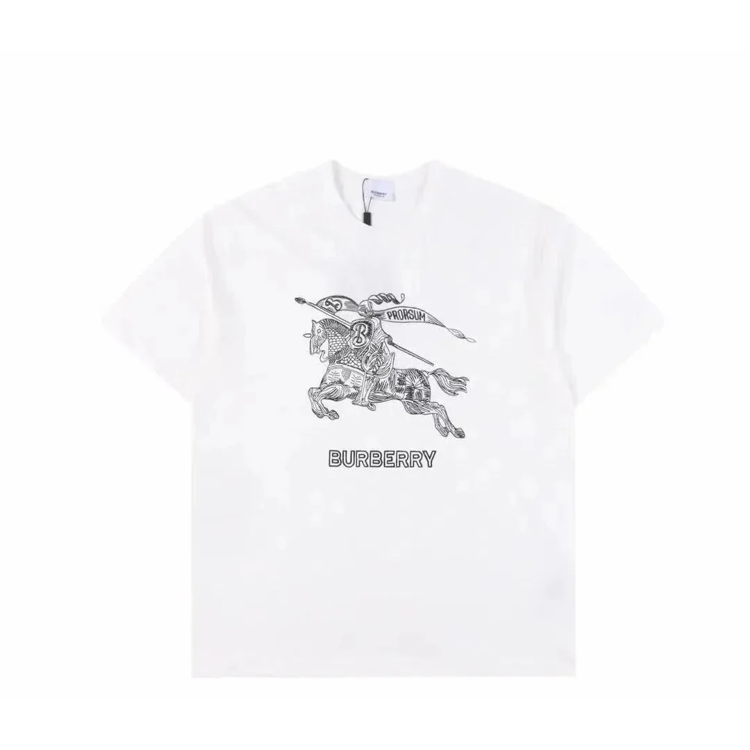 Burberry Burberry White Equestrian Knight T-Shirt White - 1