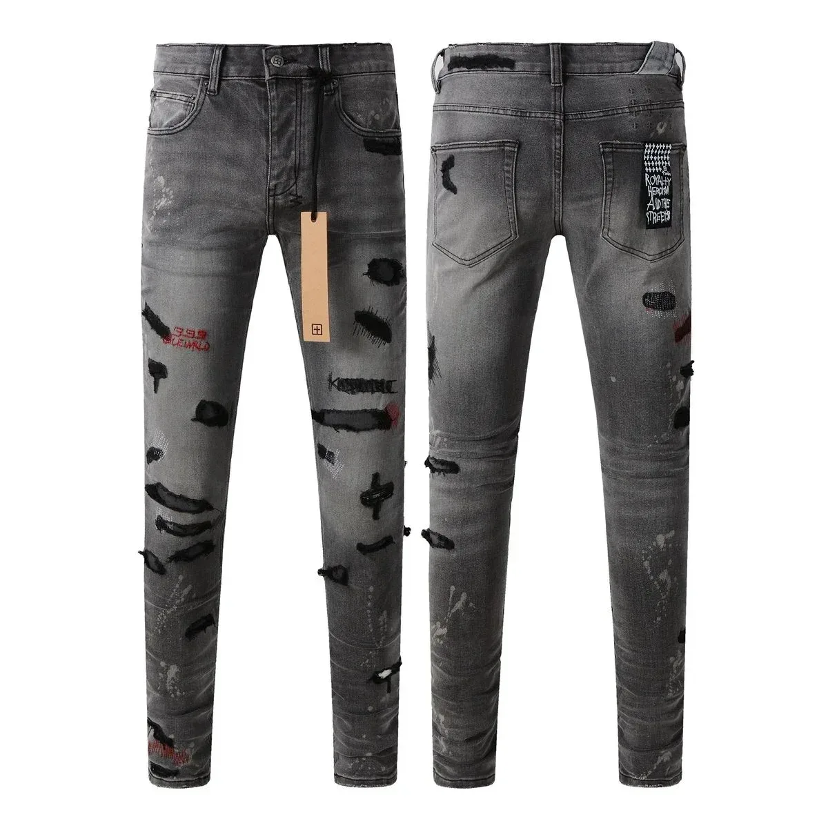 KSUBI KSUBI 3014 Distressed Grey Jeans Grey - 1