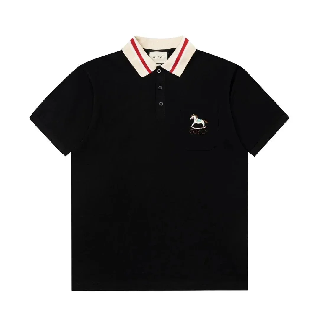 Gucci Gucci Rocking Horse Polo Shirt Black Black - 1