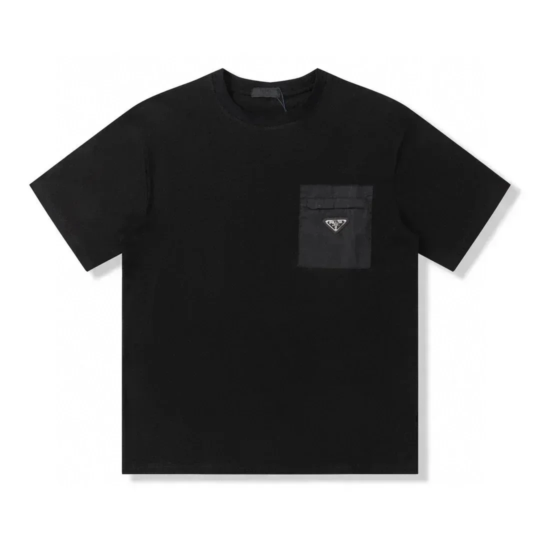 Prada Prada Triangle Logo Black T-Shirt Black - 1