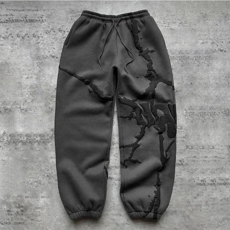 Other Unisex Asphalt Camo Sweatpants Black - 1