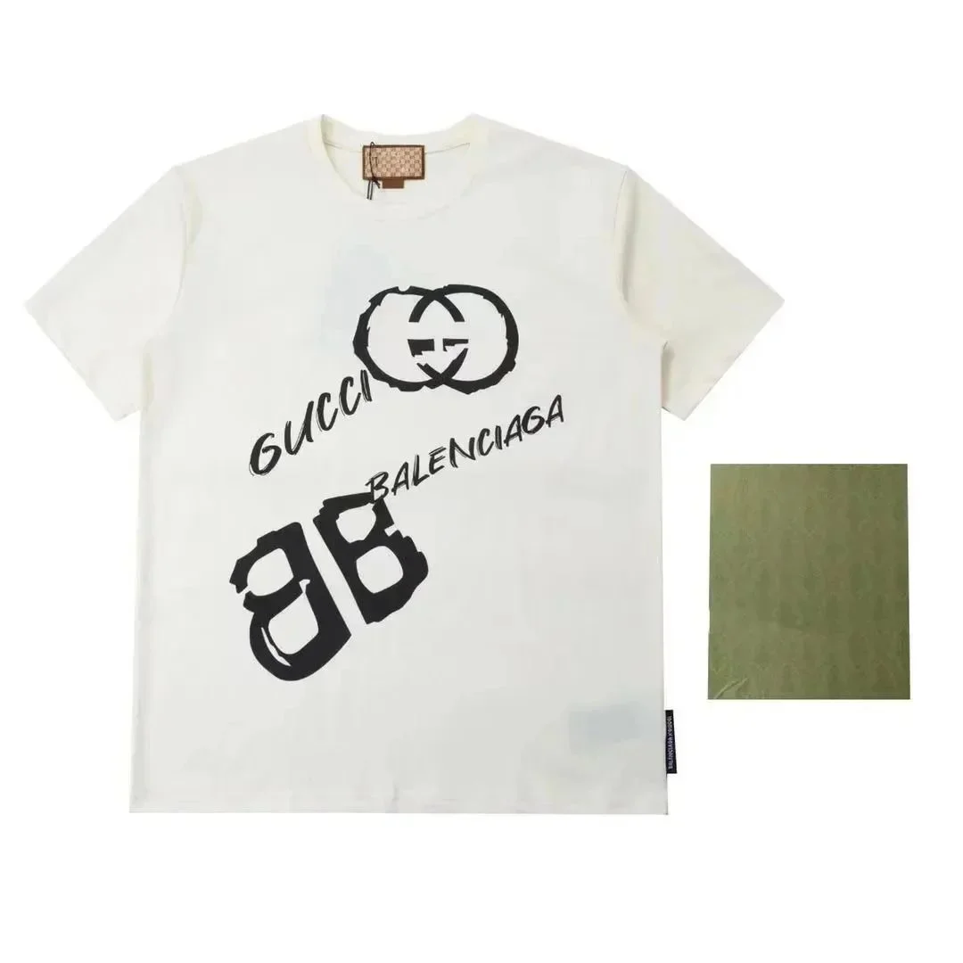 Gucci Gucci BALENCIAGA Black Print White T-Shirt White - 1