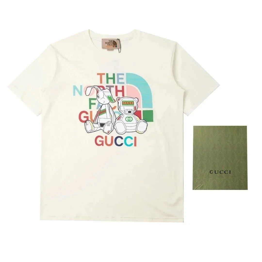 Gucci Gucci The North Face Collab Cream Rabbit Bear T-Shirt Cream - 1