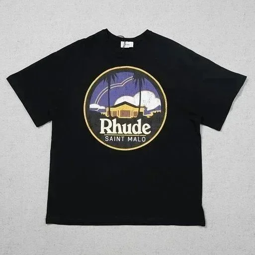 Rhude Rhude Saint Malo Black T-Shirt Black - 1
