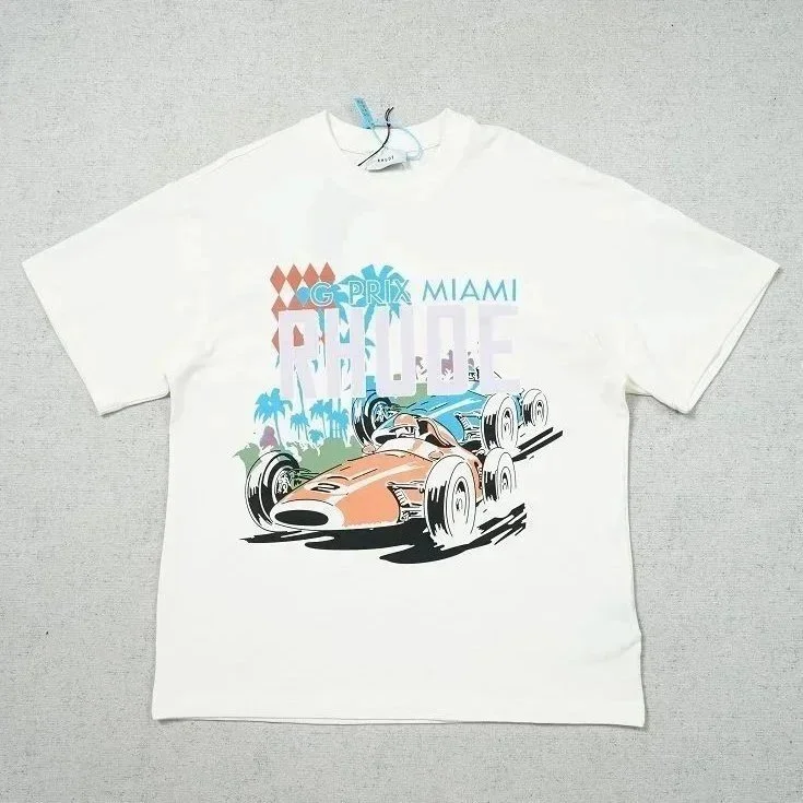Other White G-Prix Miami Race Car T-Shirt White - 1