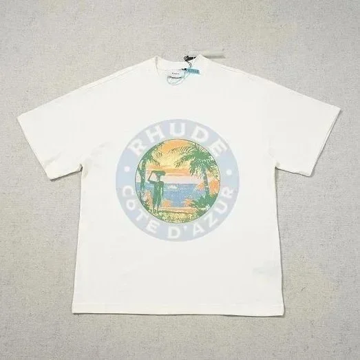 Rhude Rhude Côte d'Azur White T-Shirt White - 1