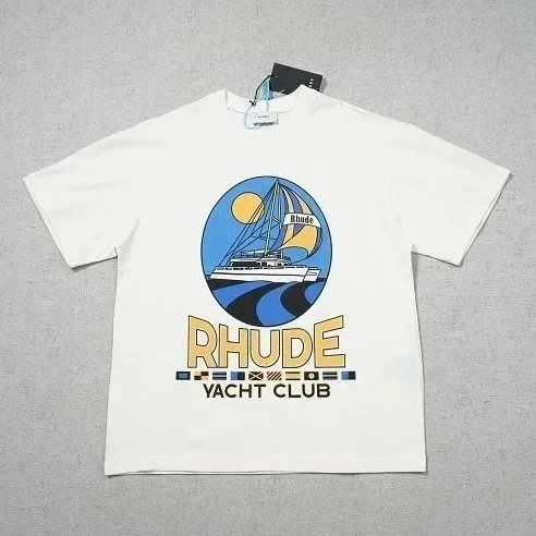 Rhude Rhude Yacht Club White T-Shirt White - 1