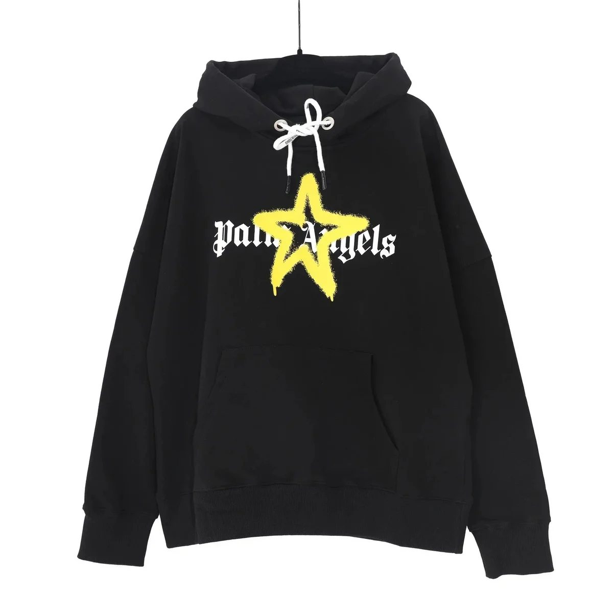 Palm Angels Palm Angels Angels Star Black Hoodie Black - 1