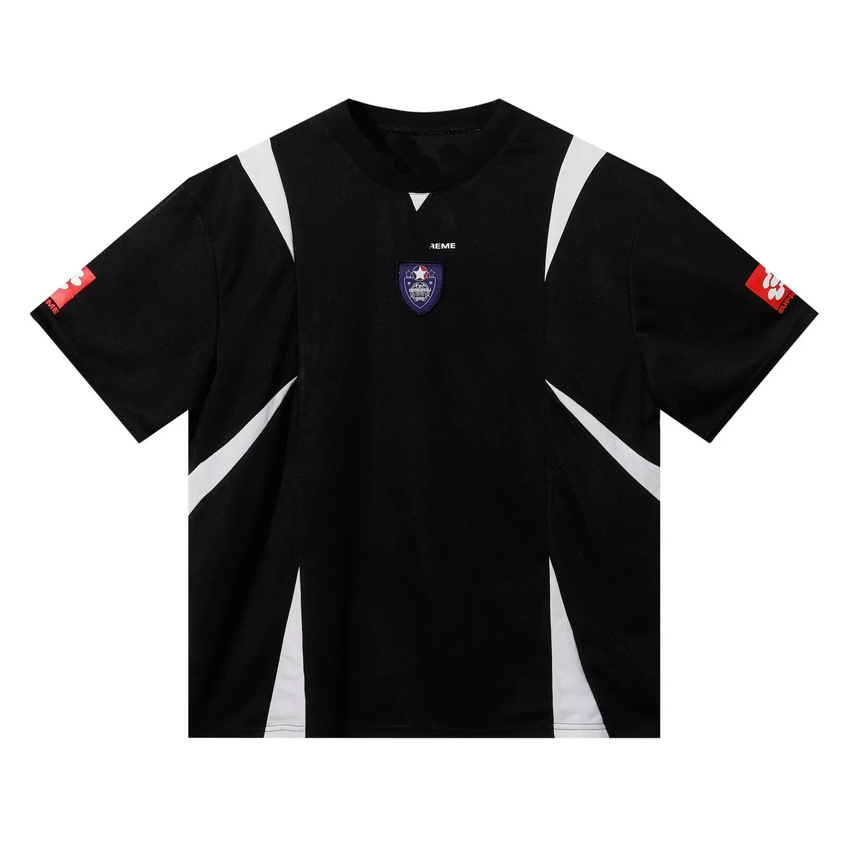 Other Black White Panel T-Shirt E2029 Black Black - 1