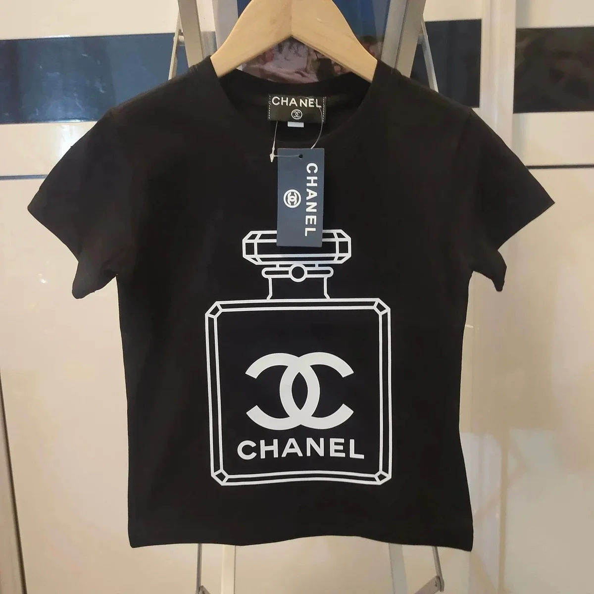 Chanel Chanel Black Perfume Bottle T-Shirt Black
