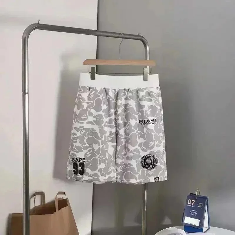 A Bathing Ape A Bathing Ape BAPE STA Miami Camo Shorts Grey - 1